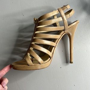 🎉2x HP🎉Jimmy Choo kid leather nude heel